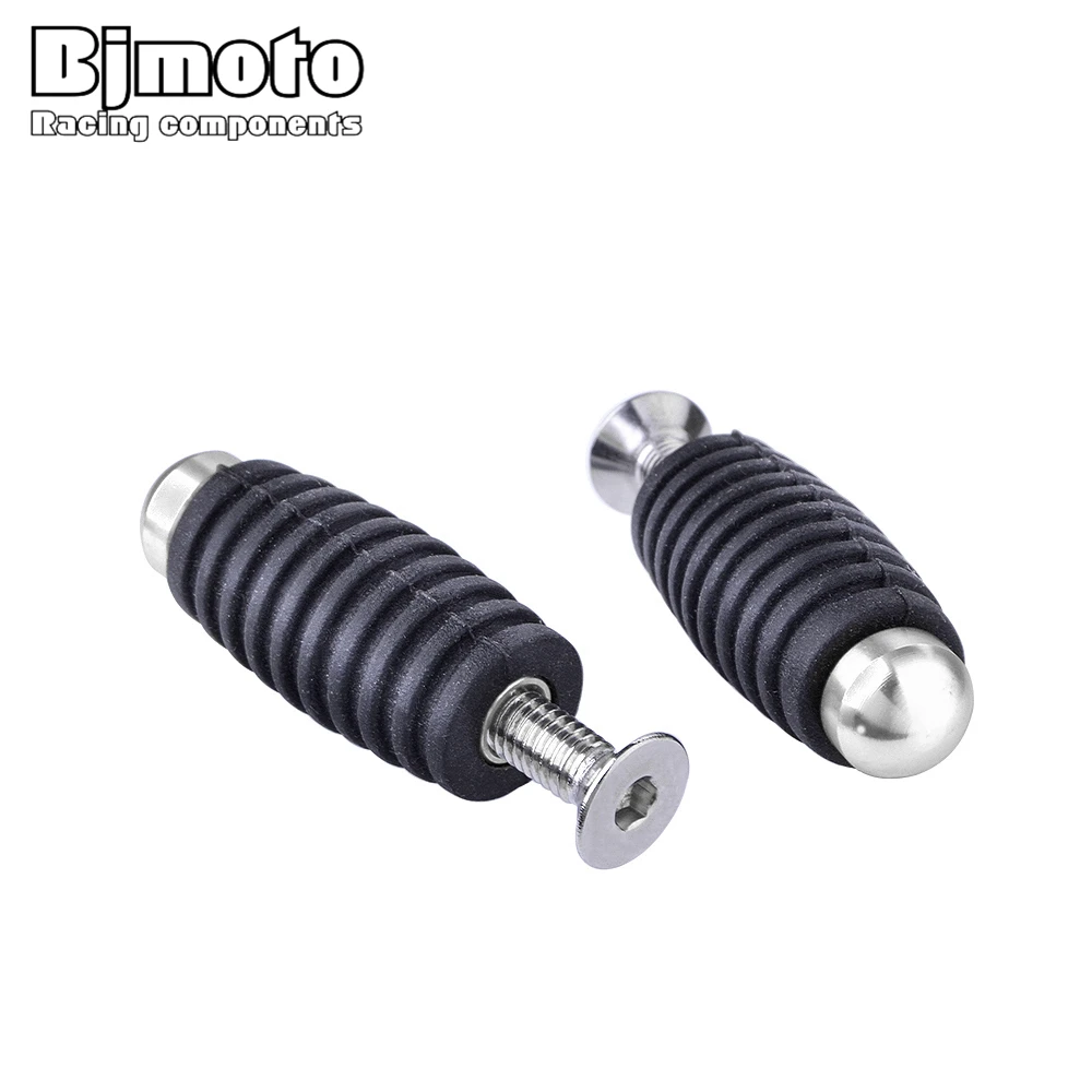 BJMOTO Motorcycle Gear Shift Brake Lever Toe Pegs Toepegs Pedals M6 6mm Footpegs For Kawasaki Honda Ducati Racing Rearset motorcycle accessories motorcycle foot pedals motorcycle footrests