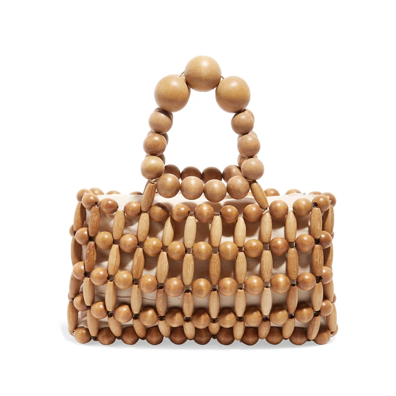 

Ins 2019 New Arrival Same Paragraph Bamboo Bag Beaded Woven Bag Minority Design Lady Bags
