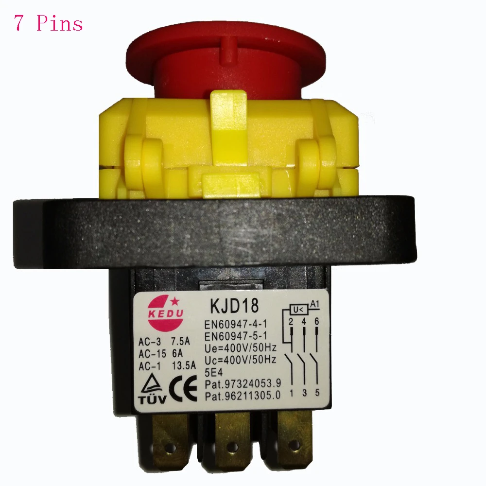 Kedu Kjd18 7 Pins Waterproof Electrmagnetic Push Button Switch ...
