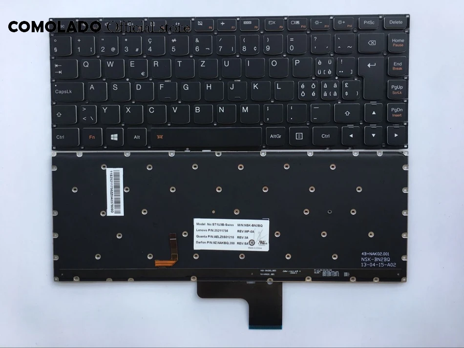 SW Swiss Keyboard For Lenovo U330P U330 Touch U430P U430 Touch With Backlit keyboard SW Layou
