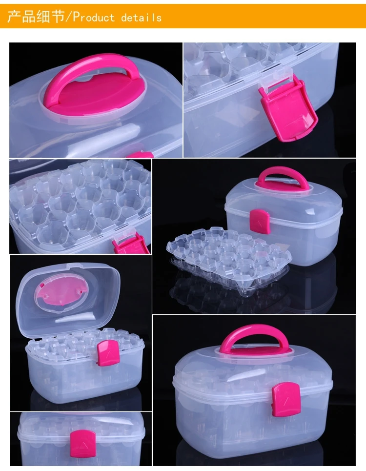 portable 30 cells egg storage boxes