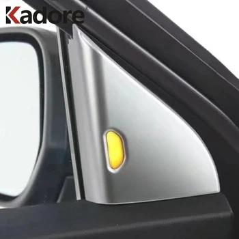 

For Nissan Kicks 2017 2018 2019 ABS Matte Front Door Interior Triangle Cover Trim Window A Pillar Decal Stickers Car Accessories