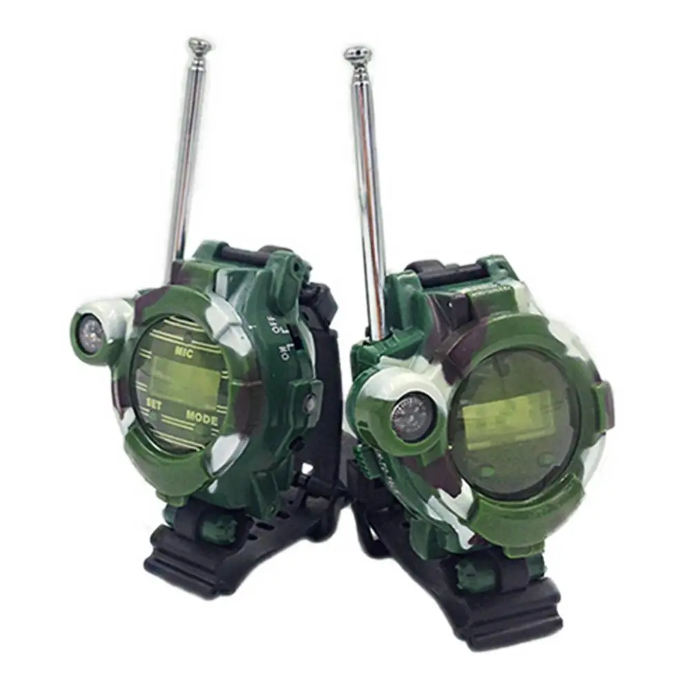 2 шт 7 в 1 Walkie Talkie часы камуфляж стиль детская игрушка Дети Электрический сильный