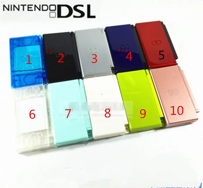 

Colored Full Housing Cover Case Replacement Shell For Nintendo DS Lite DSL Case With Button and Stickers