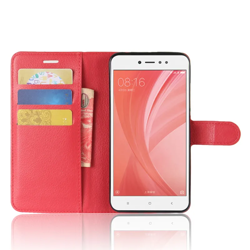 Чехол книжка из искусственной кожи для Xiaomi Redmi Note 5A 5 A Prime Pro Red Y1 Lite|case for xiaomi|case xiaomi