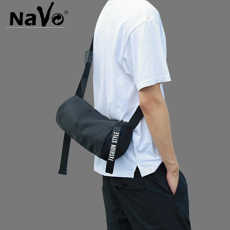 

Men Nylon Small Messenger Bag Street Outdoor Running Sport Bag Waterproof Mobile Phone Money Bags Fashion Black Crossbody Bags