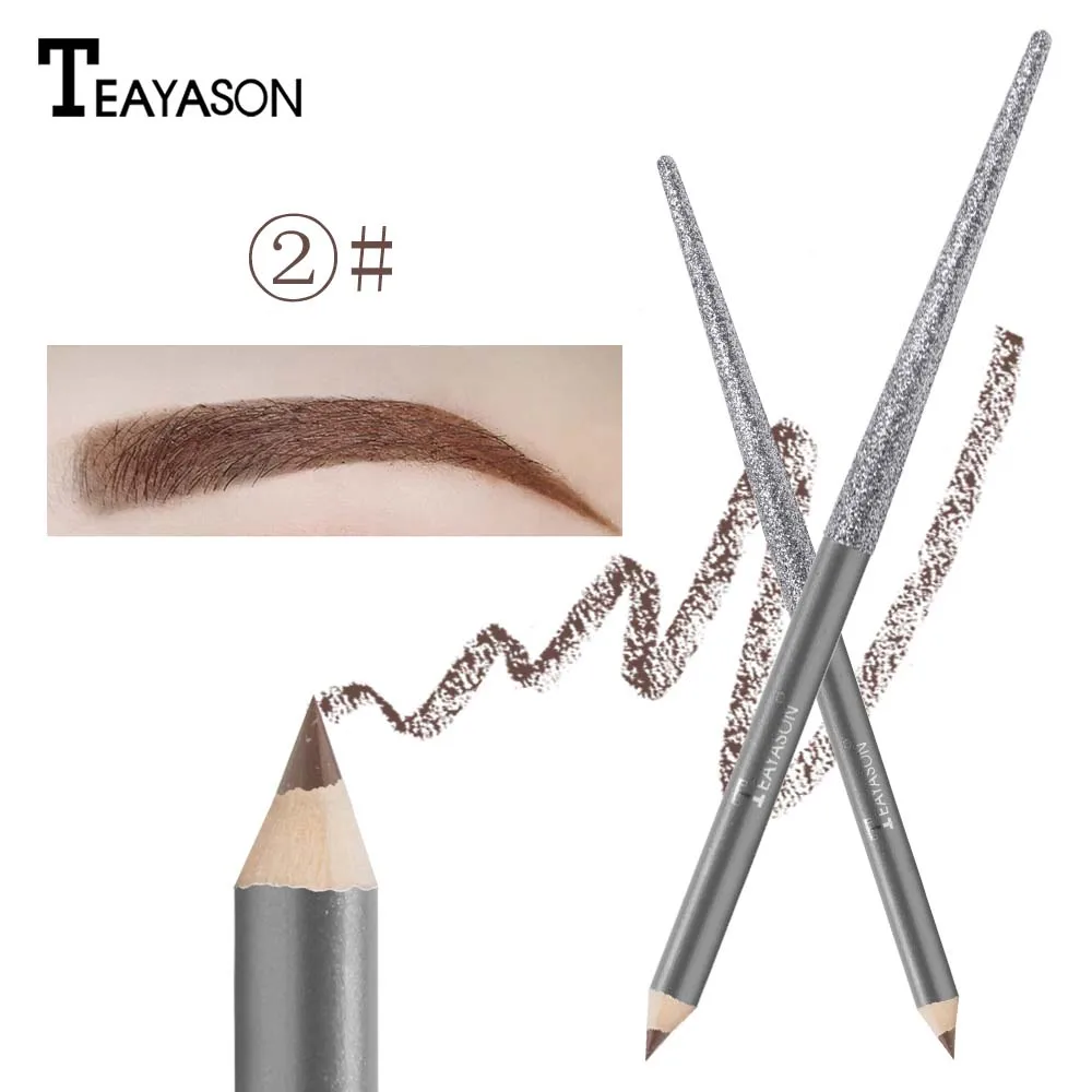Teayason, карандаш для бровей, косметика, тинт для макияжа, натуральная, стойкая краска, тату, для бровей, водостойкий, черный, коричневый, для бровей, макияж - Цвет: T066-02