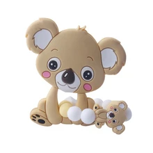 Baby Silicone Teether Koala Teething Toy beads DIY chew Necklace Nursing Tool Pendant Food Grade Silicone Baby Silicone Teether Koala Teething Toy beads DIY chew Necklace Nursing Tool Pendant Food Grade Silicone