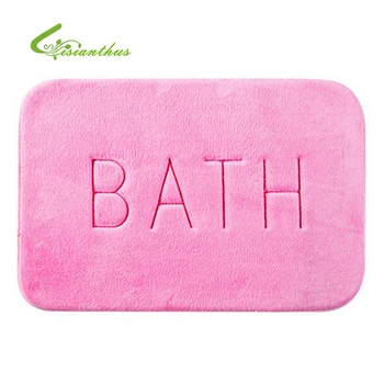 

Bathroom Mats Slow Rebound Memory Cotton Thick Absorbent Floor Mat New BATH Letter Embroidery Living Room Bedroom Bath Rug