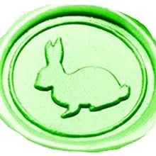 На заказ винтажная милая картина с кроликом логотип Свадебное приглашение воск уплотнение штамп палочки ложка Подарочная коробка набор