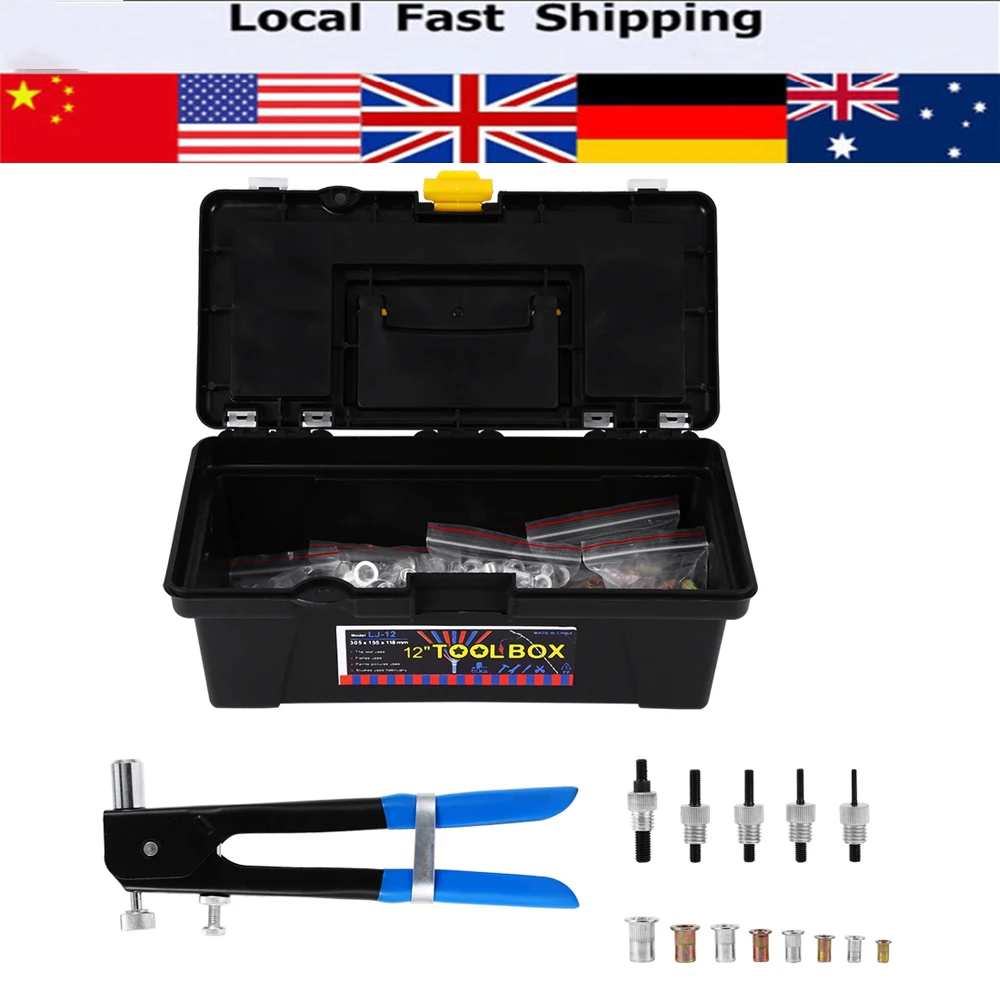 464pcs/set Blind Rivet Nut Rivnut Nutsert Insert Tools Rivnuts Set M3