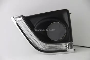 

New arrival led drl daytime running light for toyota corolla 2014 double guiding lights design top quality