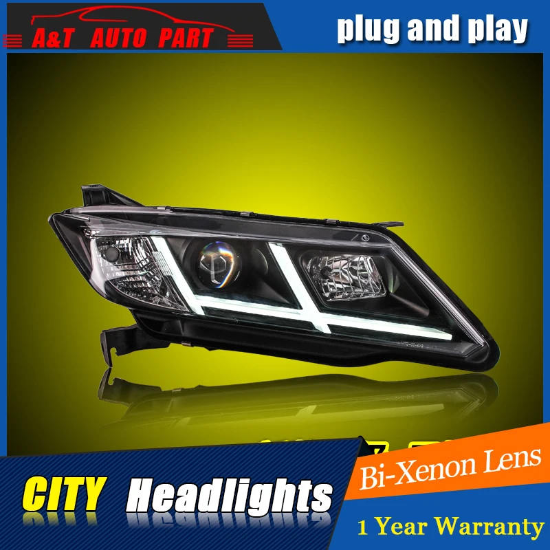 Car Styling For Honda CITY headlight assembly 14 16 For CITY LED head