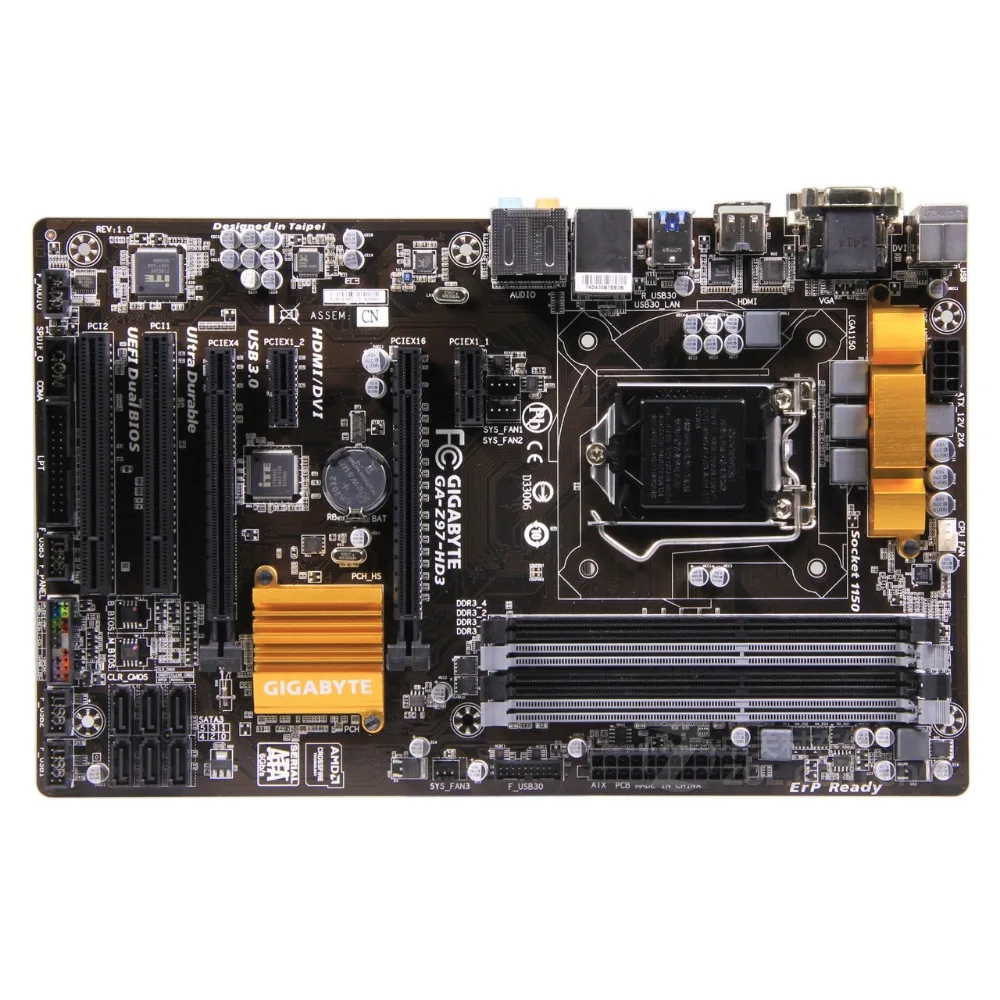 LGA1150 DDR3 Z97 Gigabyte GA-Z97-HD3 оригинальная материнская плата USB3.0 32G Z97-HD3 настольная материнская плата SATA III