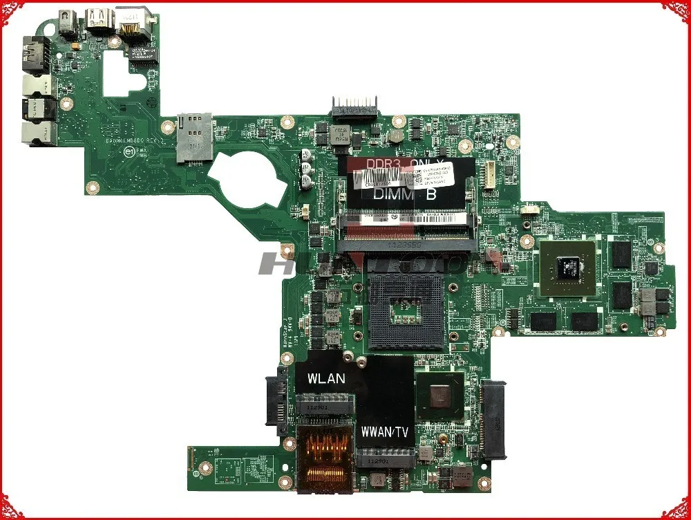 

Genuine CN-0714WC for Dell XPS L502X laptop Motherboard 714WC PGA989 HM65 DDR3 GT540M 2GB Support I7 CPU Only 100% Fully Tested