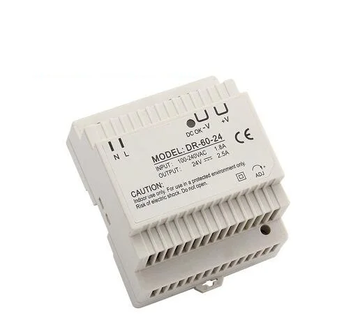 

DR-60-12 Din Rail Switching power supply 60W 12VDC 5A Output for led light
