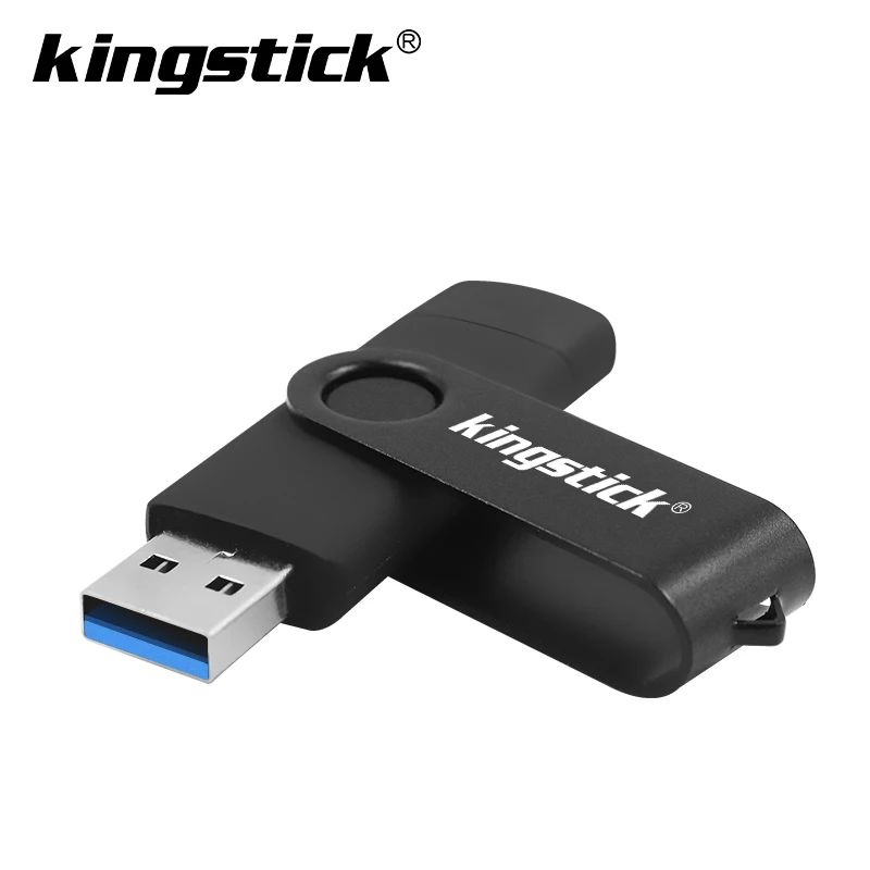 USB 3,0 карта памяти OTG металлический usb флеш-накопитель 16 ГБ 32 ГБ 64 ГБ флеш-накопитель usb Реальная емкость cle usb для телефона Android - Цвет: black