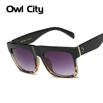 

Sunglasses Women Brand Designer Fashion Flat Top Vintage Acetate Square Style Sun Glasses UV400 Eyewear For Female