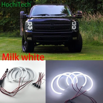 

HochiTech for 2007-14 Chevrolet Silverado 1500 2500 3500 Ultra Bright Milk White Halo light car SMD LED Angel Eyes Halo ring Kit