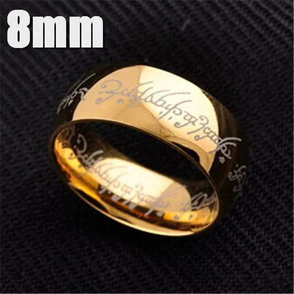 2018 Midi Ring Tungsten One Ring of Power Gold the Movie Ring Lvers