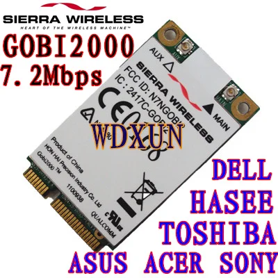 Sierra Беспроводная Gobi2000 3g мини-карта pci-e WWAN 3g чистая 3g уход