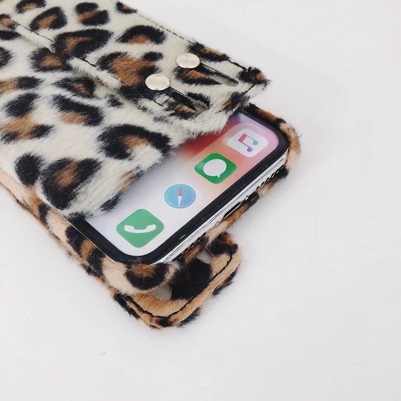 Luxury Leopard Print Wrist Band Case For iphone X Xr Xs Max 6 6S 7 8 Plus Swrist Strap Bracket Soft Protective Cover Case Coque (2)