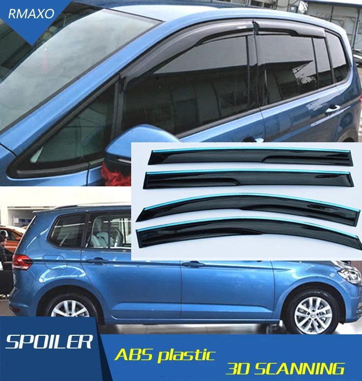 For touran Plastic Window Visor 2005-2015 Vent Shades Sun Rain Deflector Guard Auto Accessories 4PCS/SET | Автомобили и мотоциклы