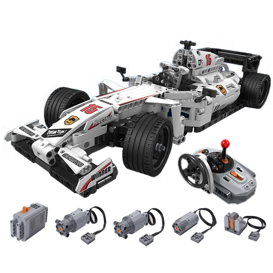 

RC F1 Racing Car Compatible Legoing Technic Model Building Blocks Boys Birthday Gifts Remote Control Car Toys For Children