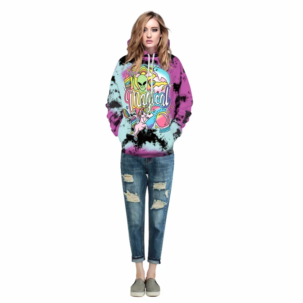  LORDXX Printed Hoodies Aliens Unicorn Punk Hiphop Spring 3D Print Graffiti Custom print Pullovers f