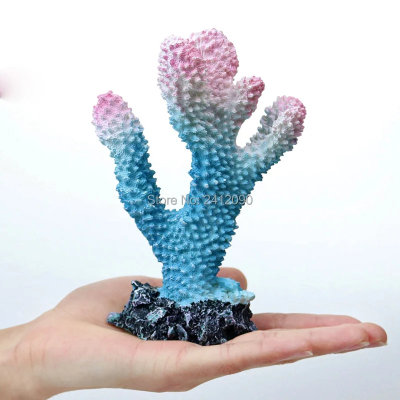 

Blue Red Big Resin Coral Reef Nontoxic Artificial Fake Coral Marine Aquatic Pet Supplies Fish Tank Aquarium Ornament Accessories