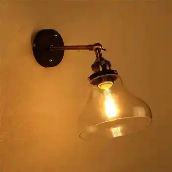 

Industrial Edison Old Fashion Vintage Antique Glass Wall Sconce Metal Base Cap Type For Cafe Bar Coffee Shop Bedroom Wall Lamp