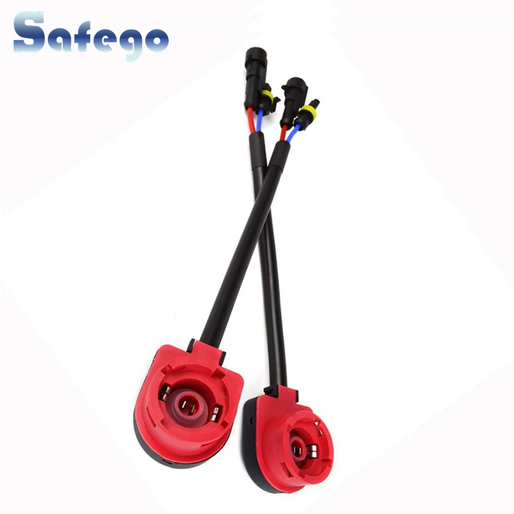 

2pcs HID Wiring Harness D2 D2S Adapter D2R D2C AMP Adapter Converter Wire Plug Cable Connectors D2S Socket Base Car Accessories