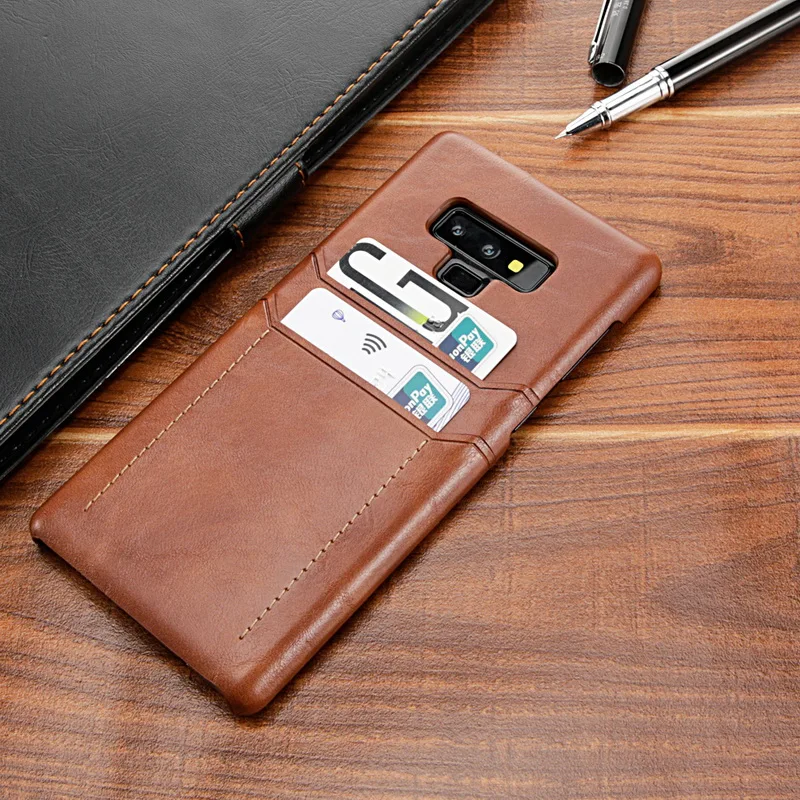 

Card Slots Back Phone Case For Samsung Galaxy S10 S9 S8 Plus S10e Note 9 8 Note8 Note9 Ultra Slim Leather Card Holder Cover Case