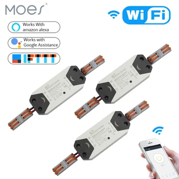 

DIY WiFi Smart Light Switch Universal Breaker Timer Wireless Remote Control Works with Alexa Google Home Smart Home 3 Pieces