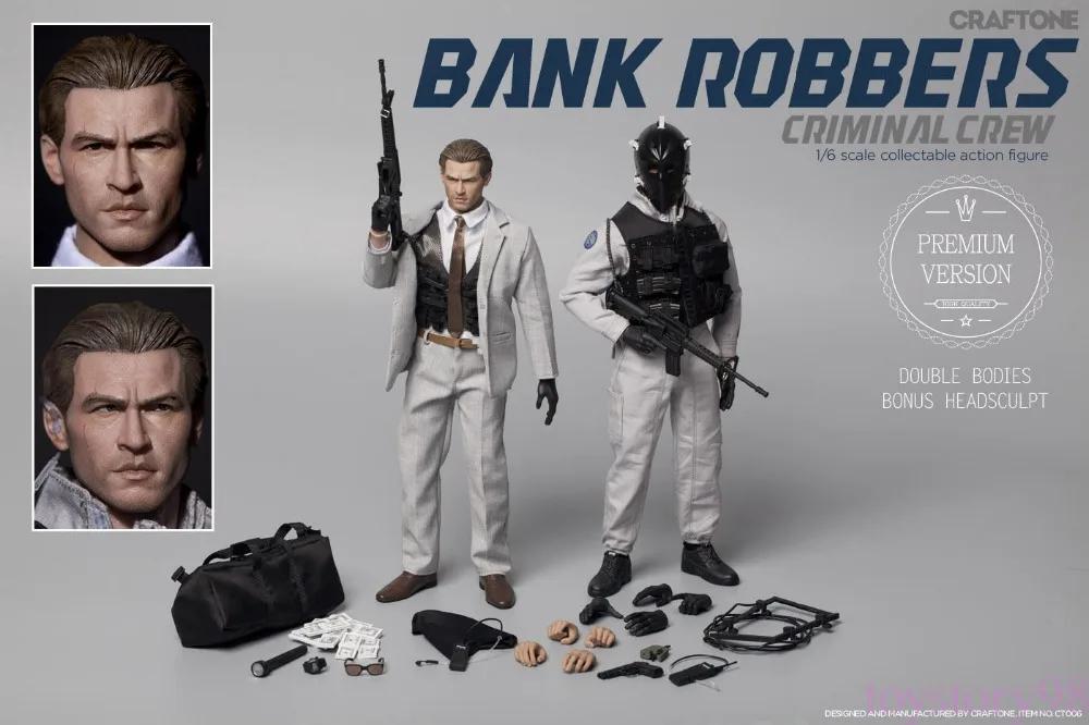 

CRAFTONE 005 1/6 Bank Robbers-Team Leader 12" Collectible Action Figure