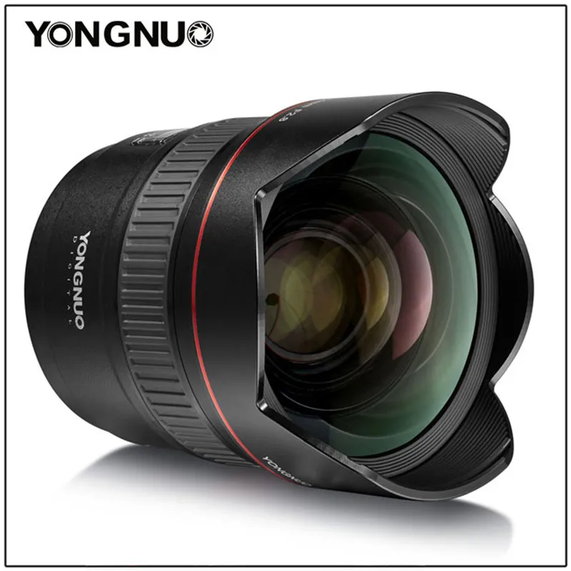 YONGNUO 14 мм F2.8 ультра-широкоугольный объектив yn14мм с автофокусом для Canon 5D Mark IV 700D 80D t3i m10 60d t6i 60d 1200D