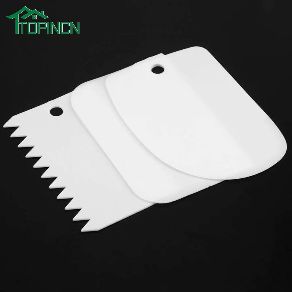 Blade 3pcs//set Smoother Tools Kitchen Plastic Spatula Cream Butter Scraper