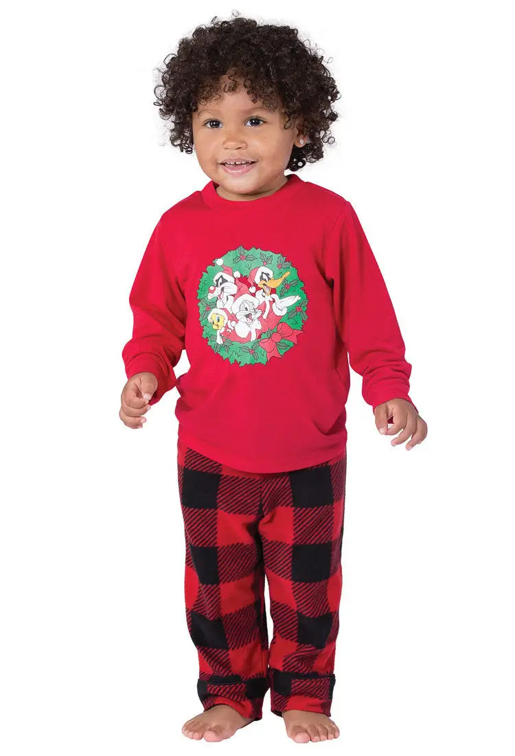 PUDCOCO/Новинка; одинаковые комплекты для семьи; Комплект рождественских пижам для маленьких детей; одежда для сна на год; подарки; футболка; длинные штаны