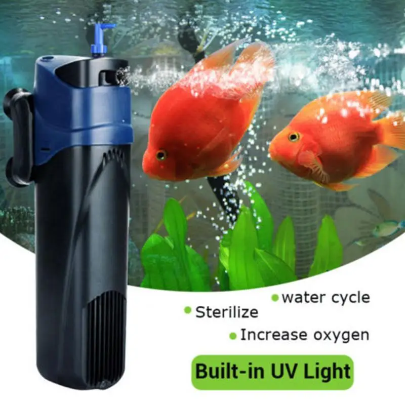 

UV Sterilizer Submersible Oxygen Pump Filter Water Cycle Aquarium Fish Tank