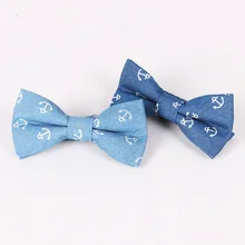 Мужские галстуки-бабочки с принтом якоря, мужские тонкие галстуки, хлопок, жаккард, узкий галстук для свадьбы