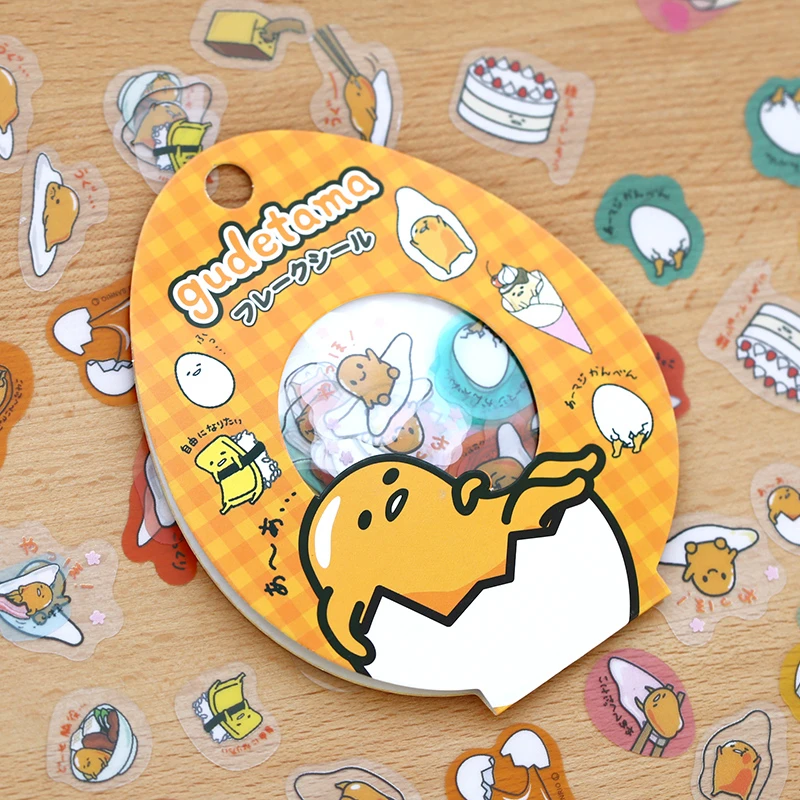 60 шт/1 пакет мультфильм Sanrio Gudetama ленивое яйцо запечатывания ПВХ стикер s дневник этикетка наклейка s пакет Декоративные Скрапбукинг Diy стикер