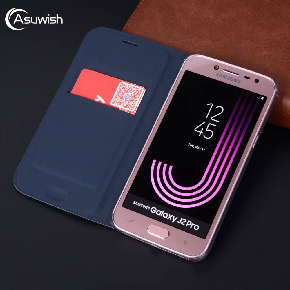 Кожаный чехол с откидной крышкой для телефона Samsung Galaxy J2 Pro 2018 J22018 J2pro Grand Prime J 2 SM J250