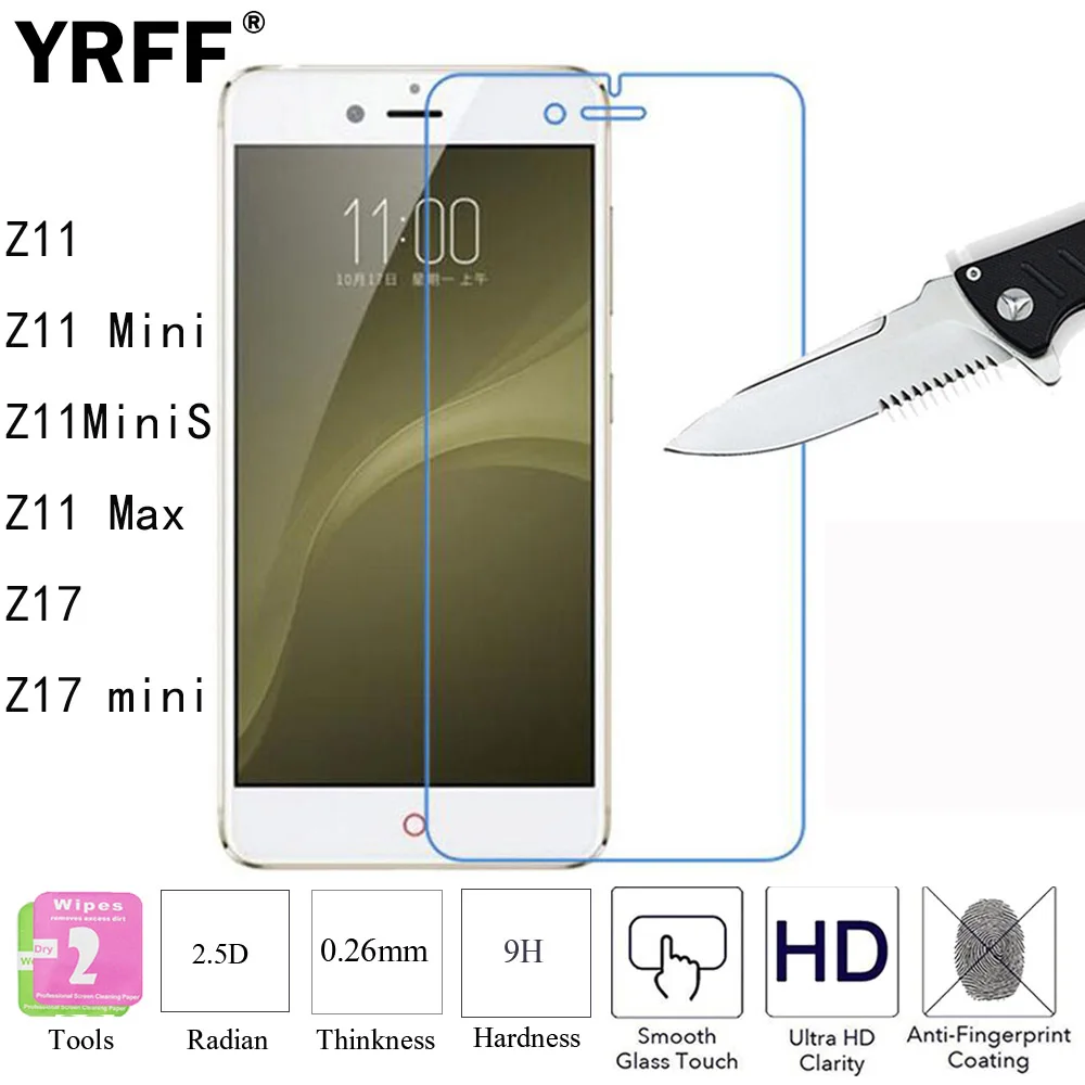 

2PCS 2.5D 9H Tempered Glass Protective Screen Protector Film For ZTE Nubia Z11 / Z11 Mini / Z11 Mini S / Z11 Max / Z17 /Z17 Mini