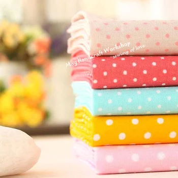 

100% Poplin Cotton Fabric 2 meters/Lot Polka Dot Printed Fabrics for Select Patchwork for Sewing Tissue Baby Cloth Bedding Cloth
