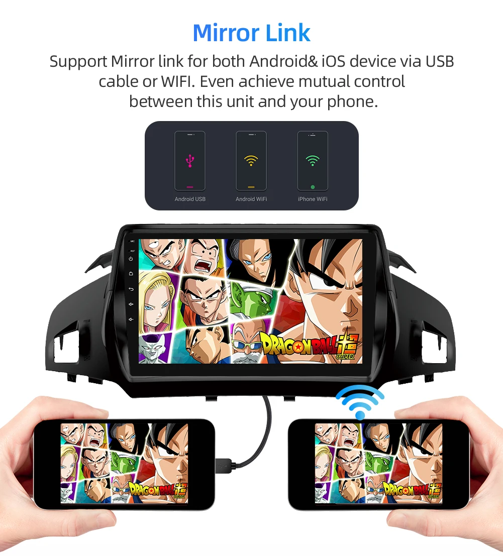 Android 9,0 Автомагнитола стерео аудио gps навигатор dvd Интеллектуальный мультимедийный плеер для Ford Kuga 2013
