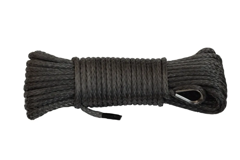 Grey 6mm*15m Synthetic Winch Cable Rope,Off Road Rope,ATV Winch Line