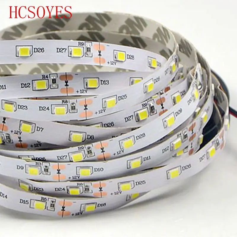 (5 м/рулон) DC12V 3528 SMD 60 светодиодов/м не Водонепроницаемый одноцветный RGB