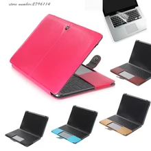 Чехол из искусственной кожи с откидной крышкой и клавиатурой для Macbook Air Pro retina 11 12 13 15, сумка для ноутбука, чехол для Mac Book 11,6 13,3 15,4 дюймов