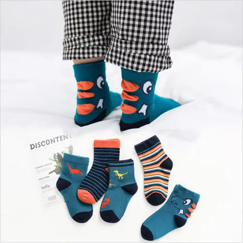 

2019 Brand New 5 Pairs Baby Boy Girl Cartoon Cotton Socks Newborn Infant Toddler Kids Soft Sock