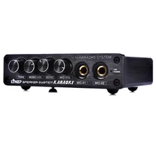 Mini Karaoke Machine System Julyfox Mini Karaoke Sound Mixer Amplifier 12V W/ RCA In and Out Cable For PC Cellphone TV DJ